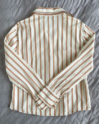 Camicia Donna Vintage A Righe Arancioni Tg 50
