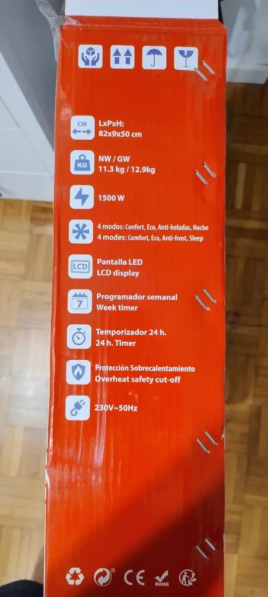 Radiador eléctrico de inercia cerámico Pur Line