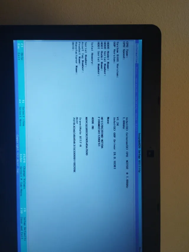 Portátil Acer Travelmate B117-M NO BATERIA