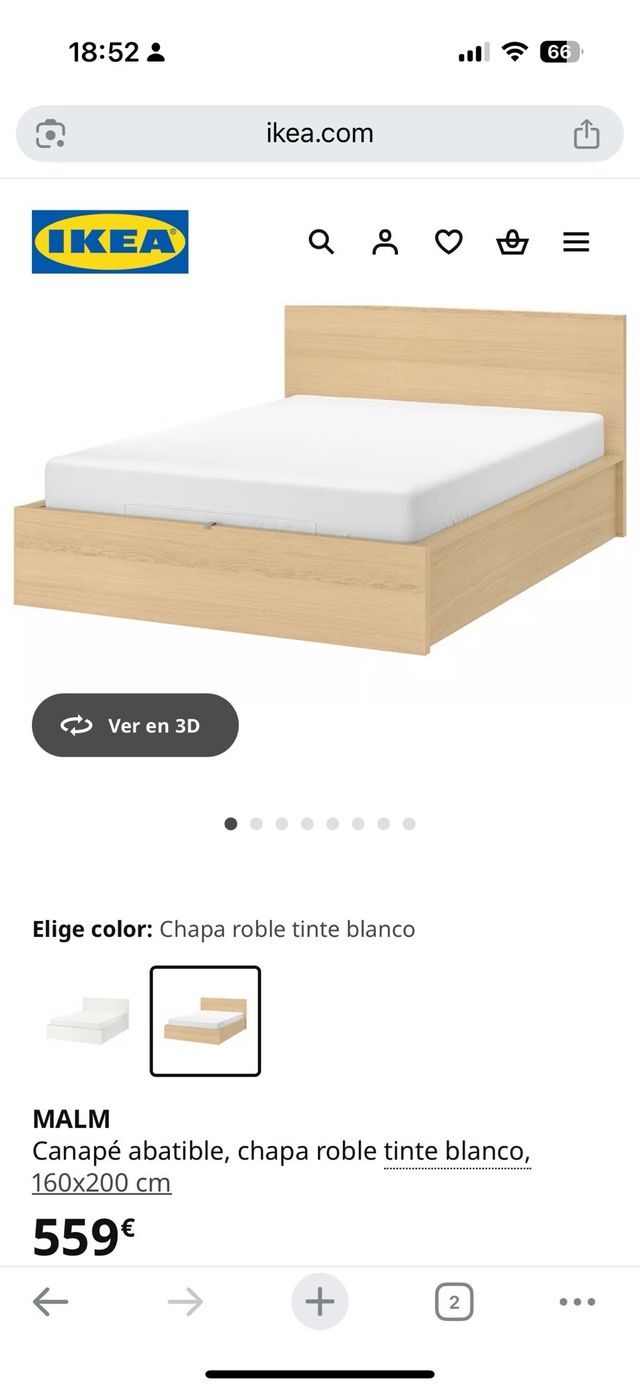 Canapé cama MALM 160x200