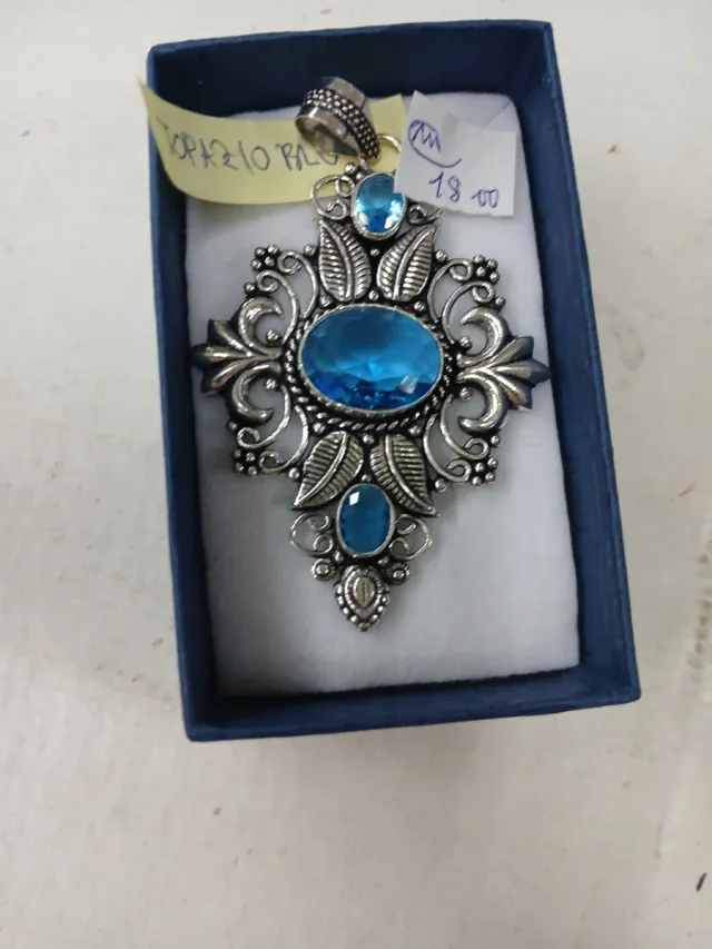 Pendente Argento 925 Indiano Blu