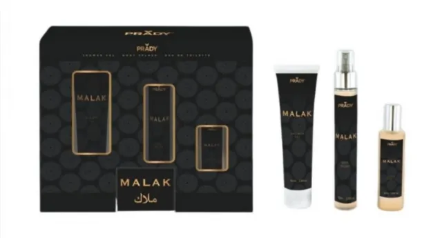 Pack Prady Malak Shower Gel, Body Splash, EDT