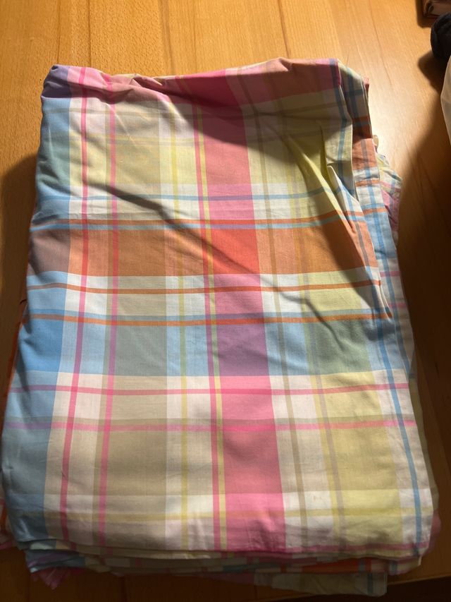 Funda nórdica cama 90 cuadros multicolor