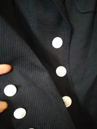 Americana Purificación García azul marino