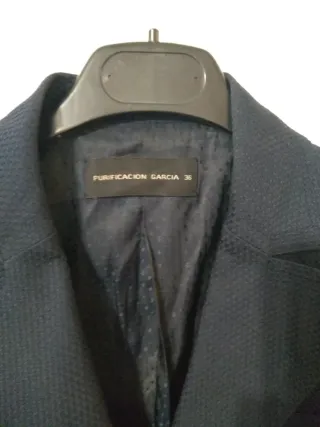 Americana Purificación García azul marino