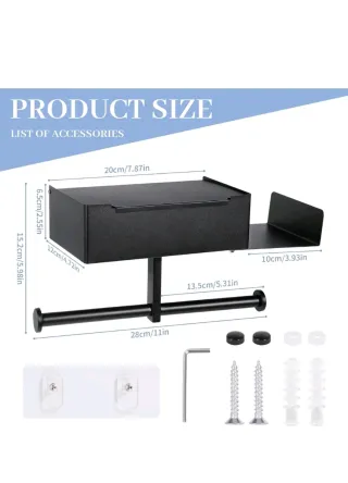 Porta rotolo carta igienica con contenitore