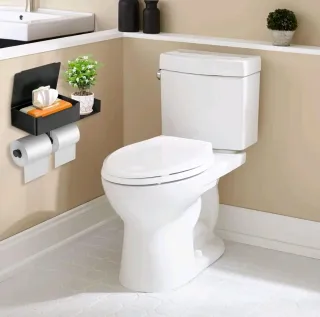 Porta rotolo carta igienica con contenitore