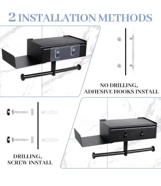 Porta rotolo carta igienica con contenitore
