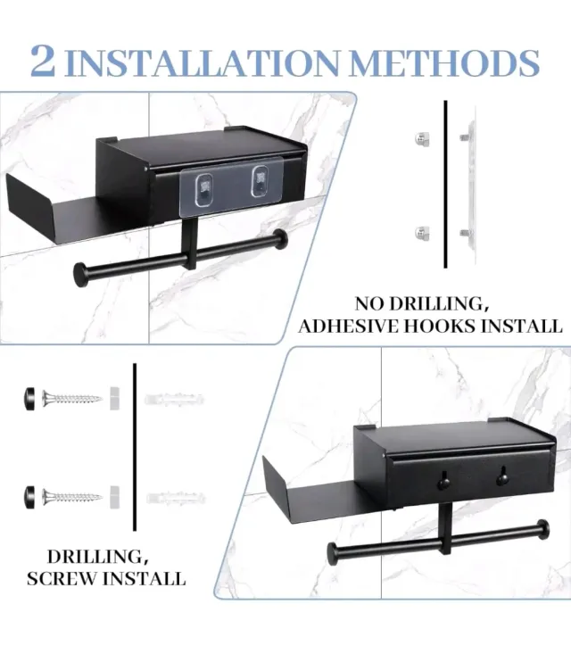 Porta rotolo carta igienica con contenitore