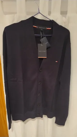Cárdigan Tommy Hilfiger azul original, importada