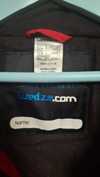 Mono esquí rojo Wedze. Tallas 8 y 10 años.