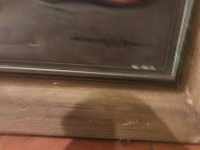 Cuadro bodegón con peces y verduras