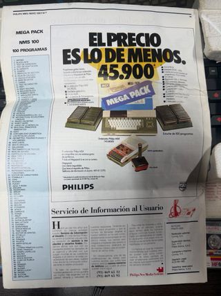 Ordenador Philips VG8020 MSX 1