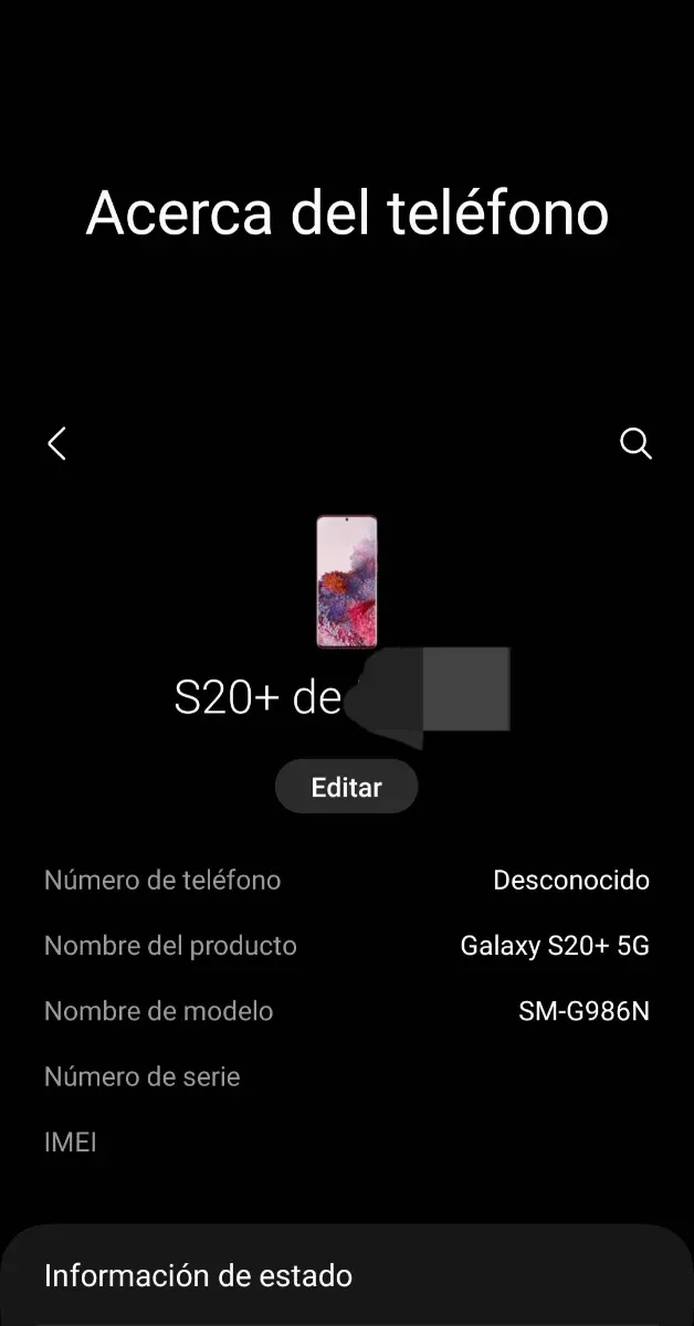 Samsung Galaxy S20+ 5G 256GB