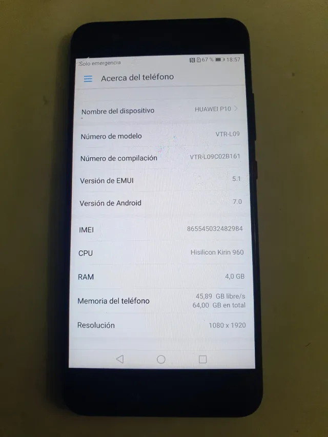 Huawei P10 64GB Negro
