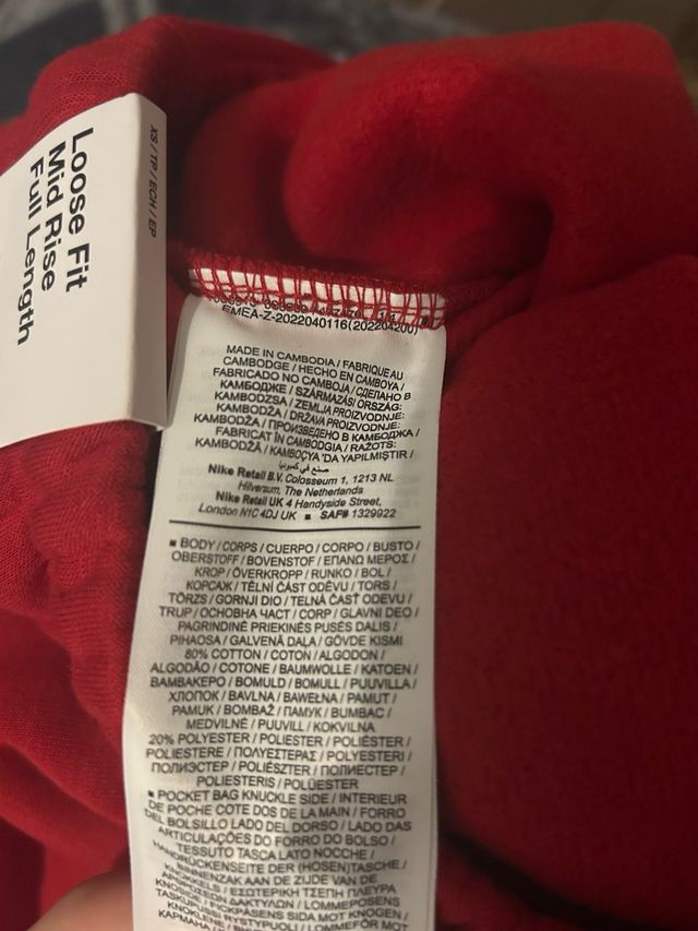 Pantalón Jordan Mujer Rojo