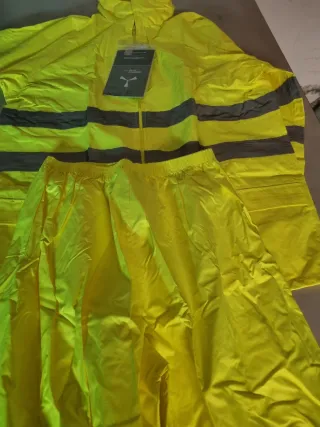 K-Way Giacca  e pantaloni Antivento Verde Fluo Tag