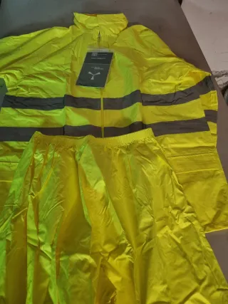 K-Way Giacca  e pantaloni Antivento Verde Fluo Tag