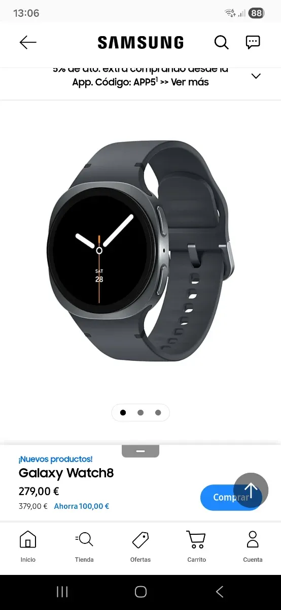 Samsung Galaxy Watch8 40mm Bluetooth Gris