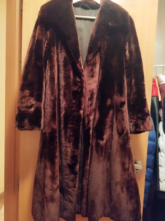 Abrigo Vintage Mouton Marrón