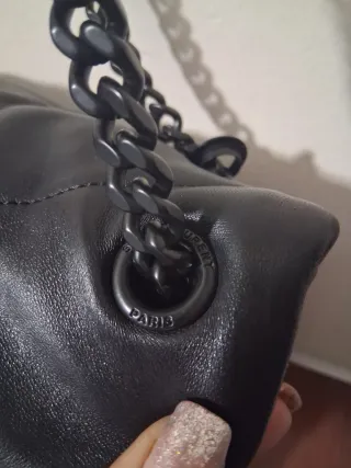 Bolso YSL Negro Piel Acolchado Cadena