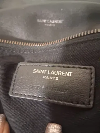 Bolso YSL Negro Piel Acolchado Cadena