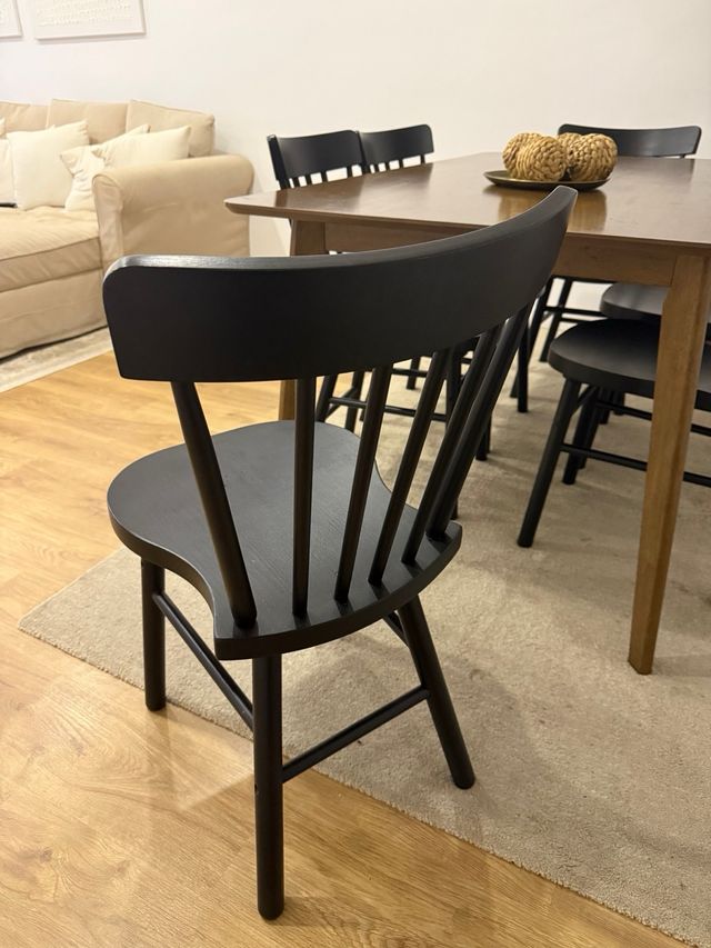 6 Sillas de Comedor Negras NORRARYD - negociable
