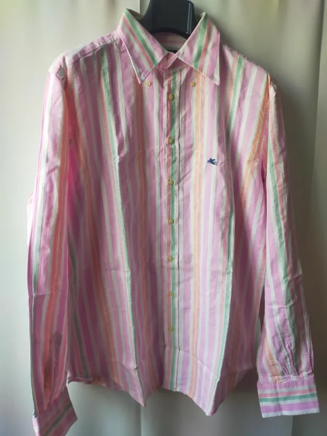 Camicia uomo a maniche lunghe a righe