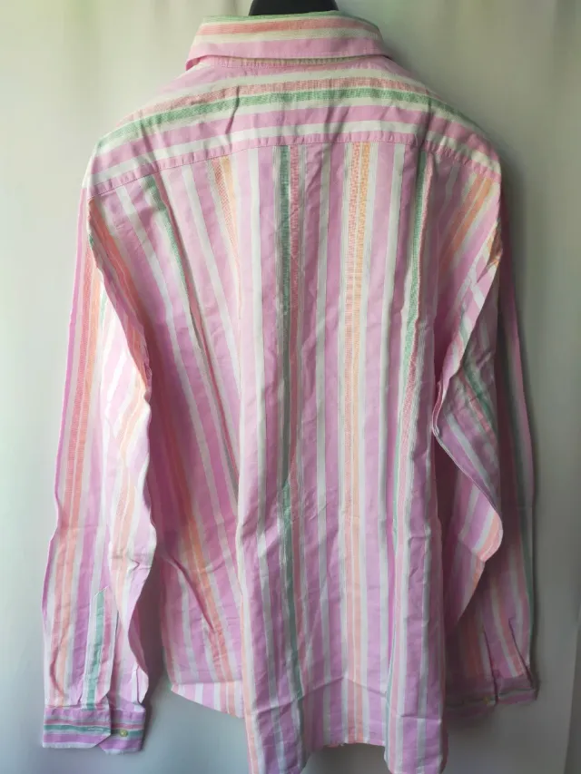 Camicia uomo a maniche lunghe a righe