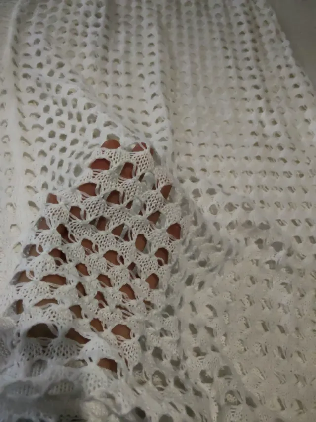 Falda de playa blanca