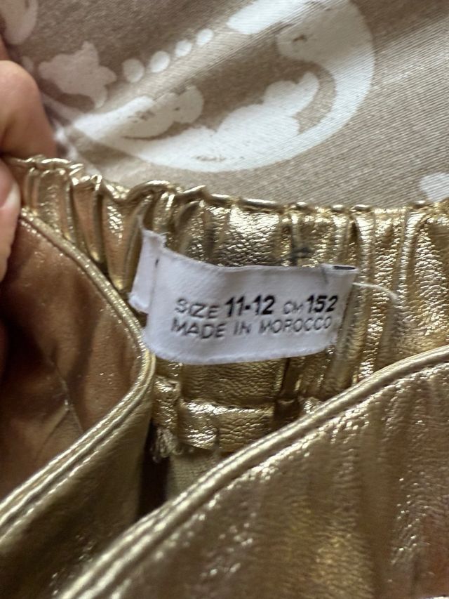 Pantalón Dorado Brillante