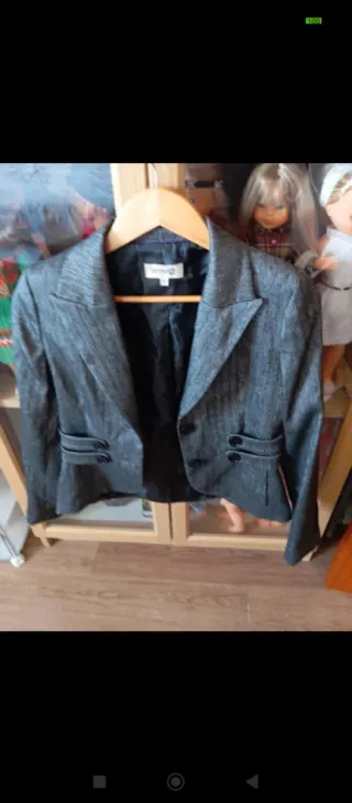 Chaqueta Formula Joven Negra y Gris