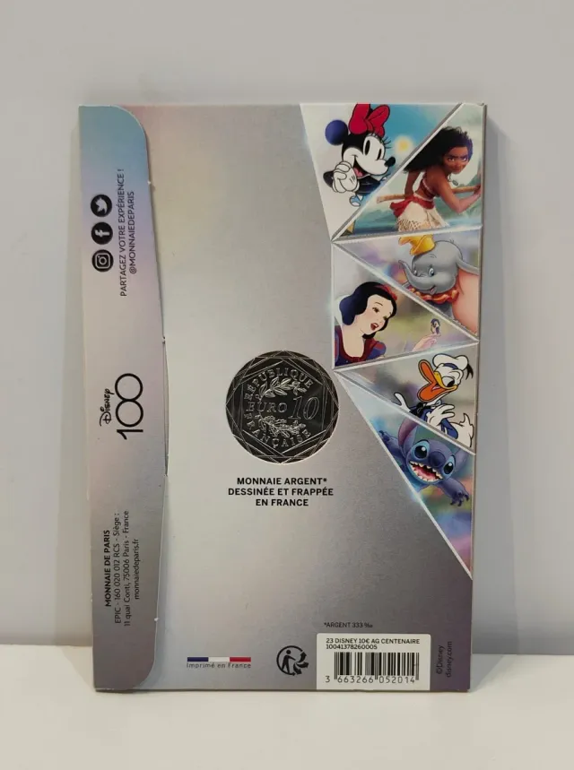 Moneda Disney 100 Mickey Mouse Monnaie de Paris
