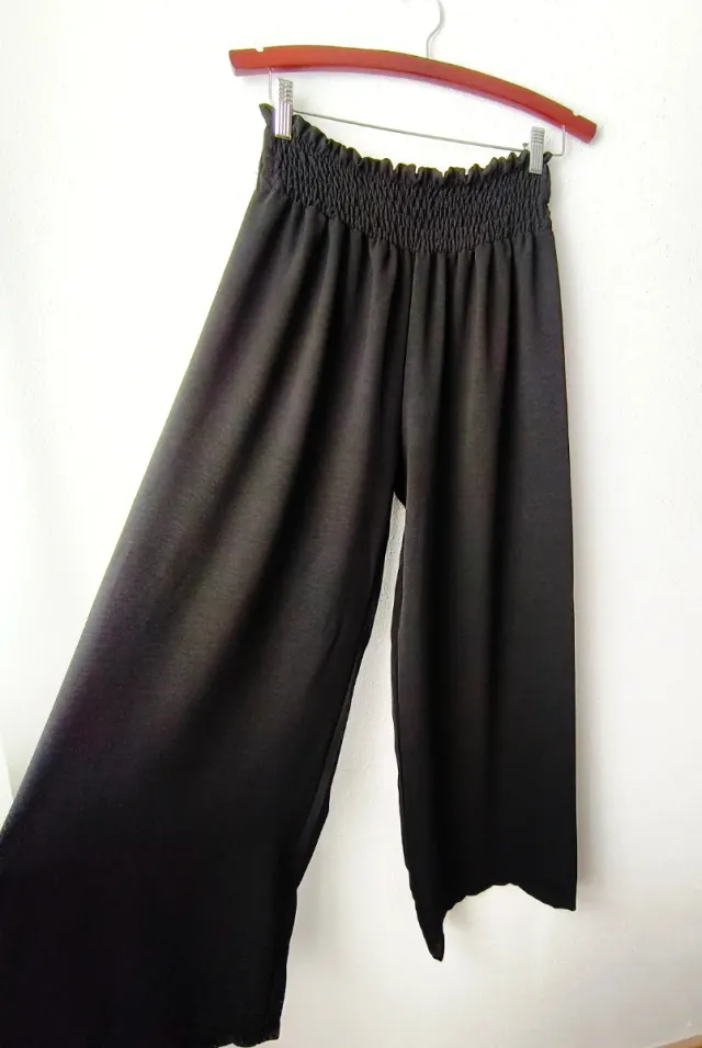 Pantalón Palazzo Mujer Negro Talla Única