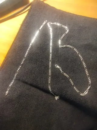 Conjunto Cadena y Pulsera Plata 925 Figaro