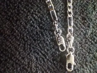Conjunto Cadena y Pulsera Plata 925 Figaro