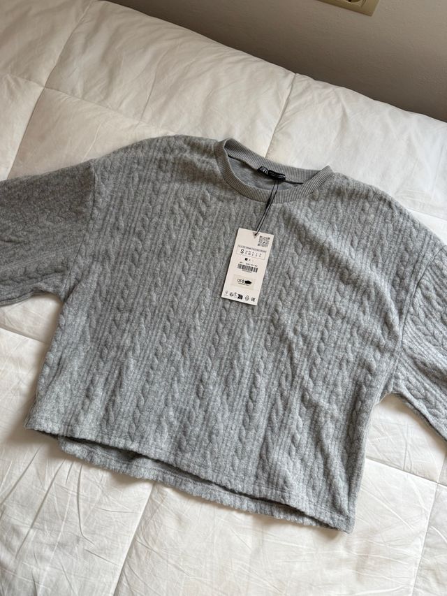 Jersey Zara Gris Talla S