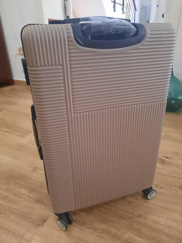 Maleta Benzi Beige/Marrón Sin Estrenar. Tamaño L