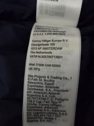 Chaqueta Tommy Hilfiger Down Flag Azul