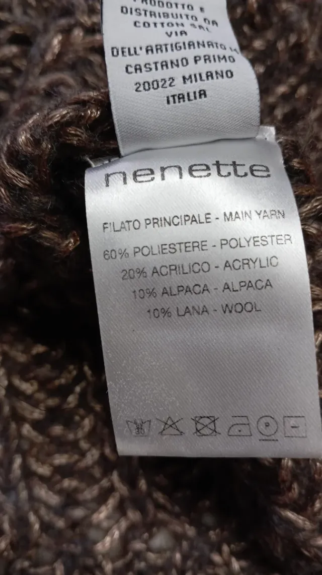 Maglia Nenette Alpaca Lana Oro marrone