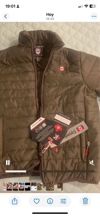 Chaqueta Canadian Peak acolchada verde L