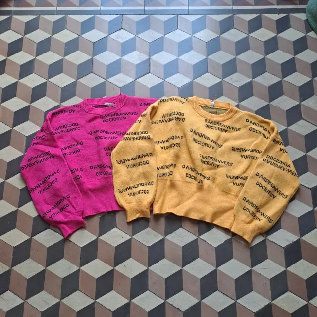 Maglioni-  donna - color senape/fucsia