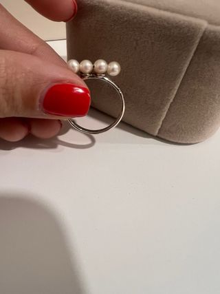 Anillo Tous Perlas Plata