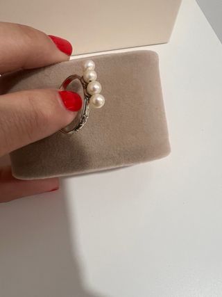 Anillo Tous Perlas Plata