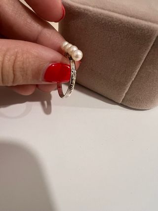 Anillo Tous Perlas Plata