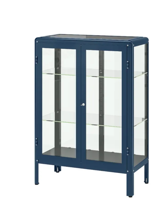 Vitrina Ikea azul-negro