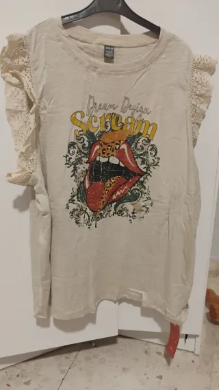 Camiseta Algodón Estampada Talla L