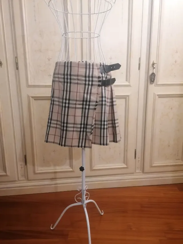 Minigonna Burberry donna Beige Multicolor