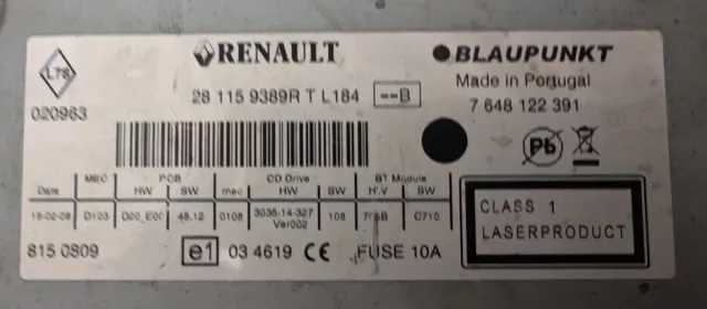 Radio CD para Renault