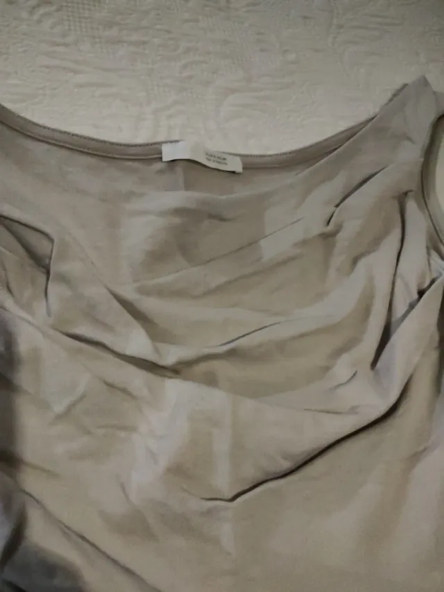 Top Zara drapeado asimétrico